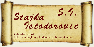 Stajka Istodorović vizit kartica